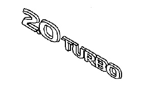 Napis "2.0 TURBO" na tył ASTRA H/ZAFIRA B (czerwony)